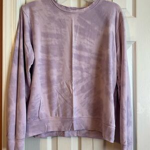 For The Republic Purple Tie-Dye Crew Neck Sweater